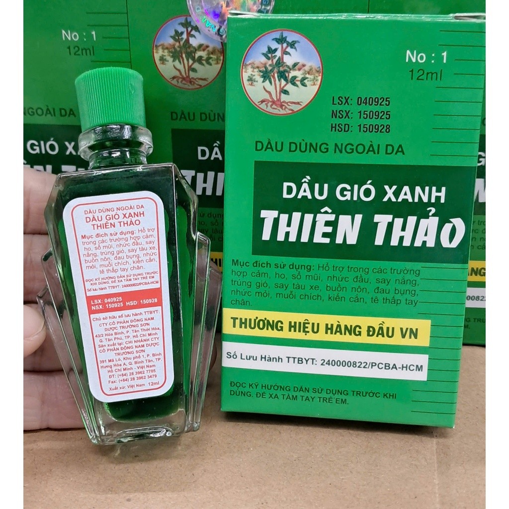 Thien Thao Green Balm Herbal Cooling Rub Bottle 12ml