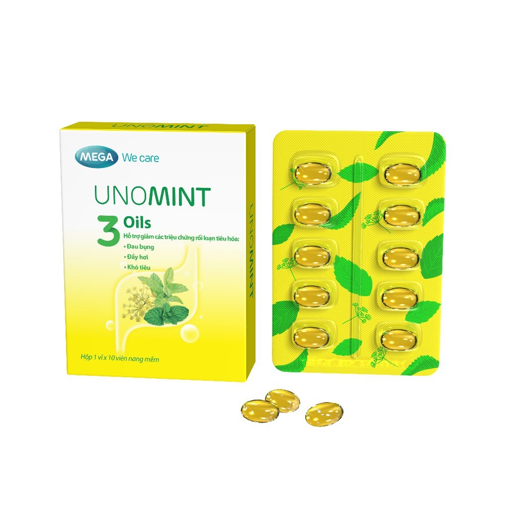 Unomint Digestive Support Softgels Peppermint Fennel 30 Ct